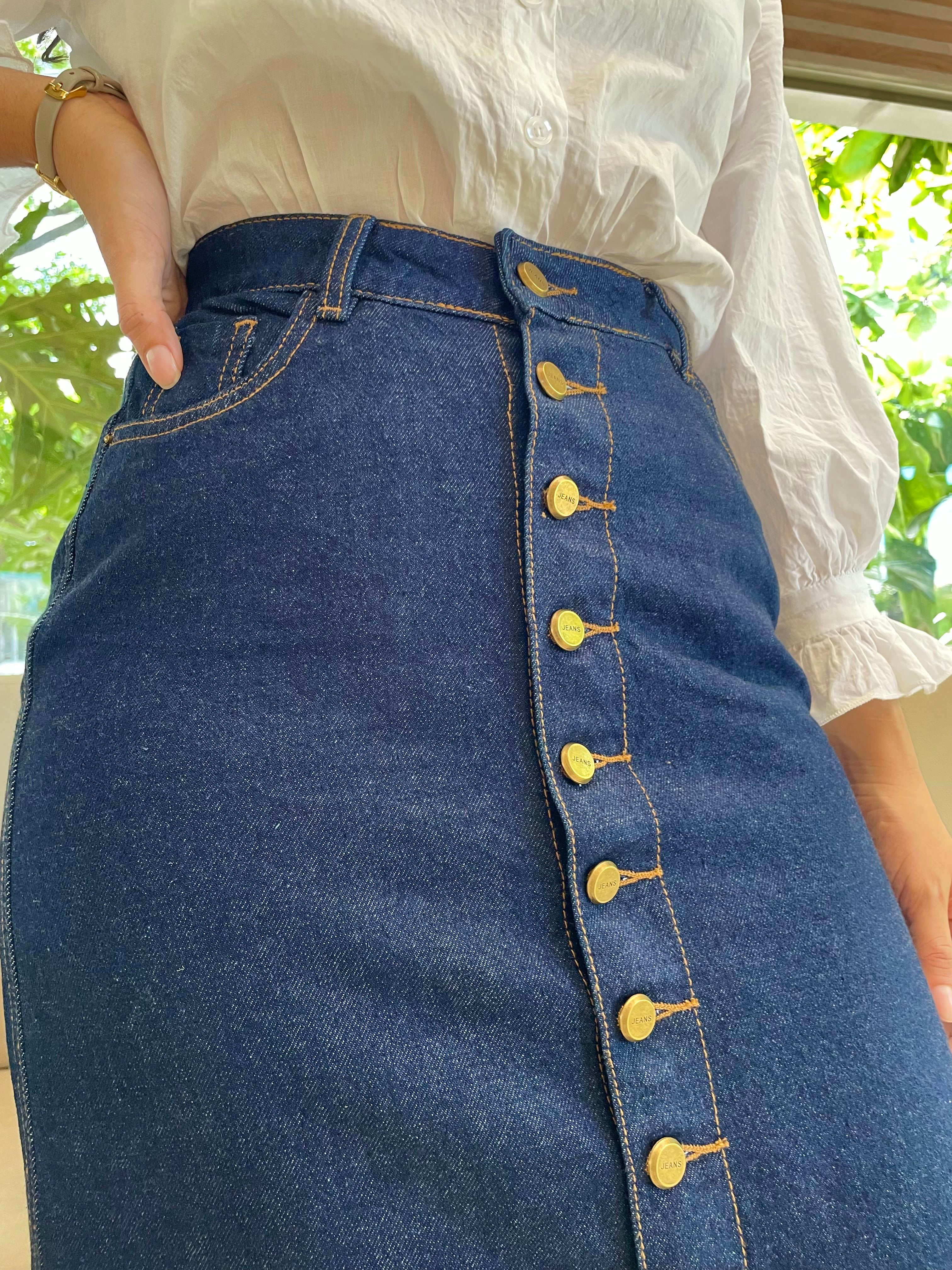 Falda mujer midi botones Ref: 0054