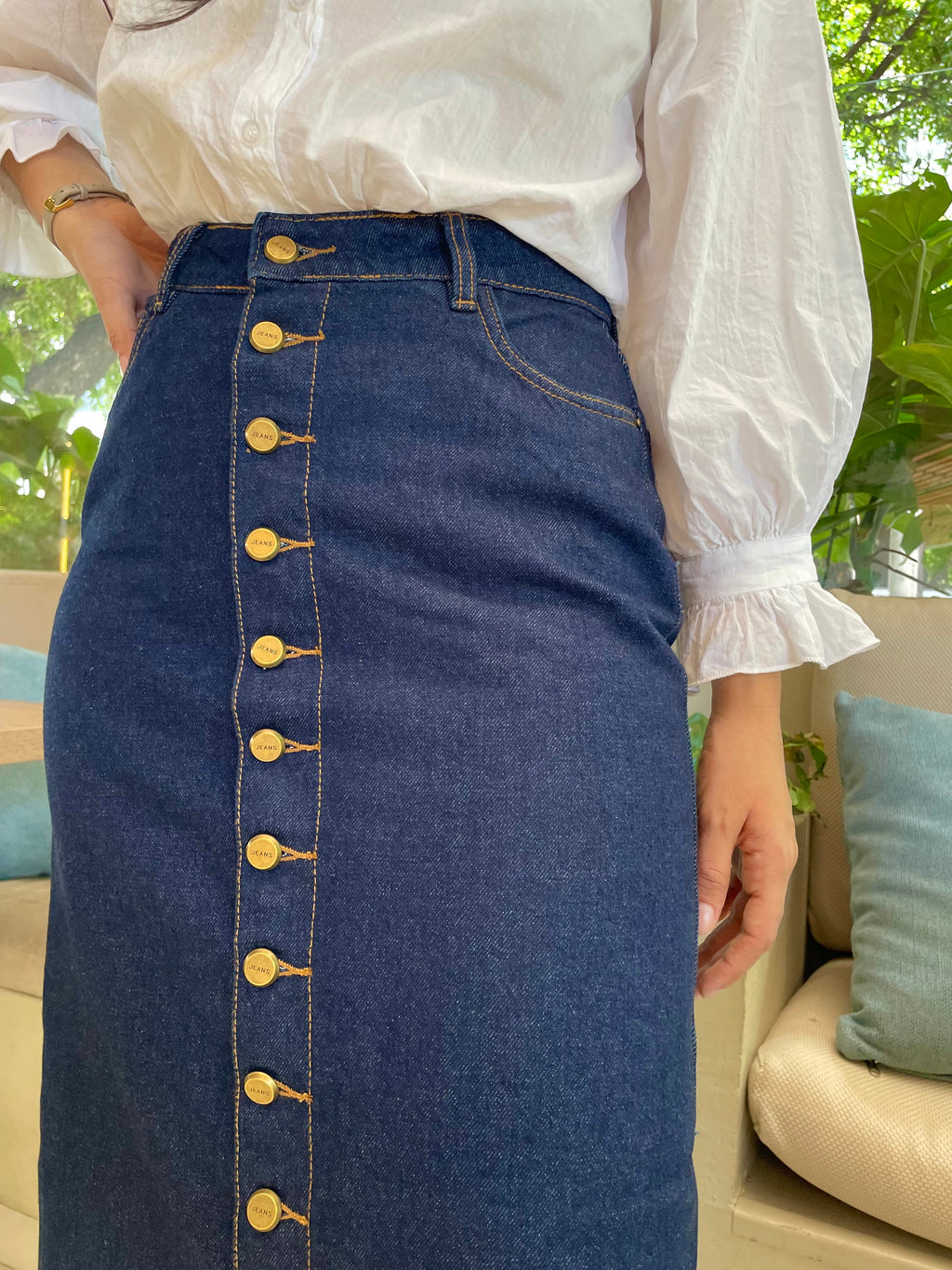 Falda mujer midi botones Ref: 0054