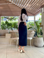 Falda mujer midi botones Ref: 0054