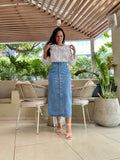 Falda mujer midi botones Ref: 0056