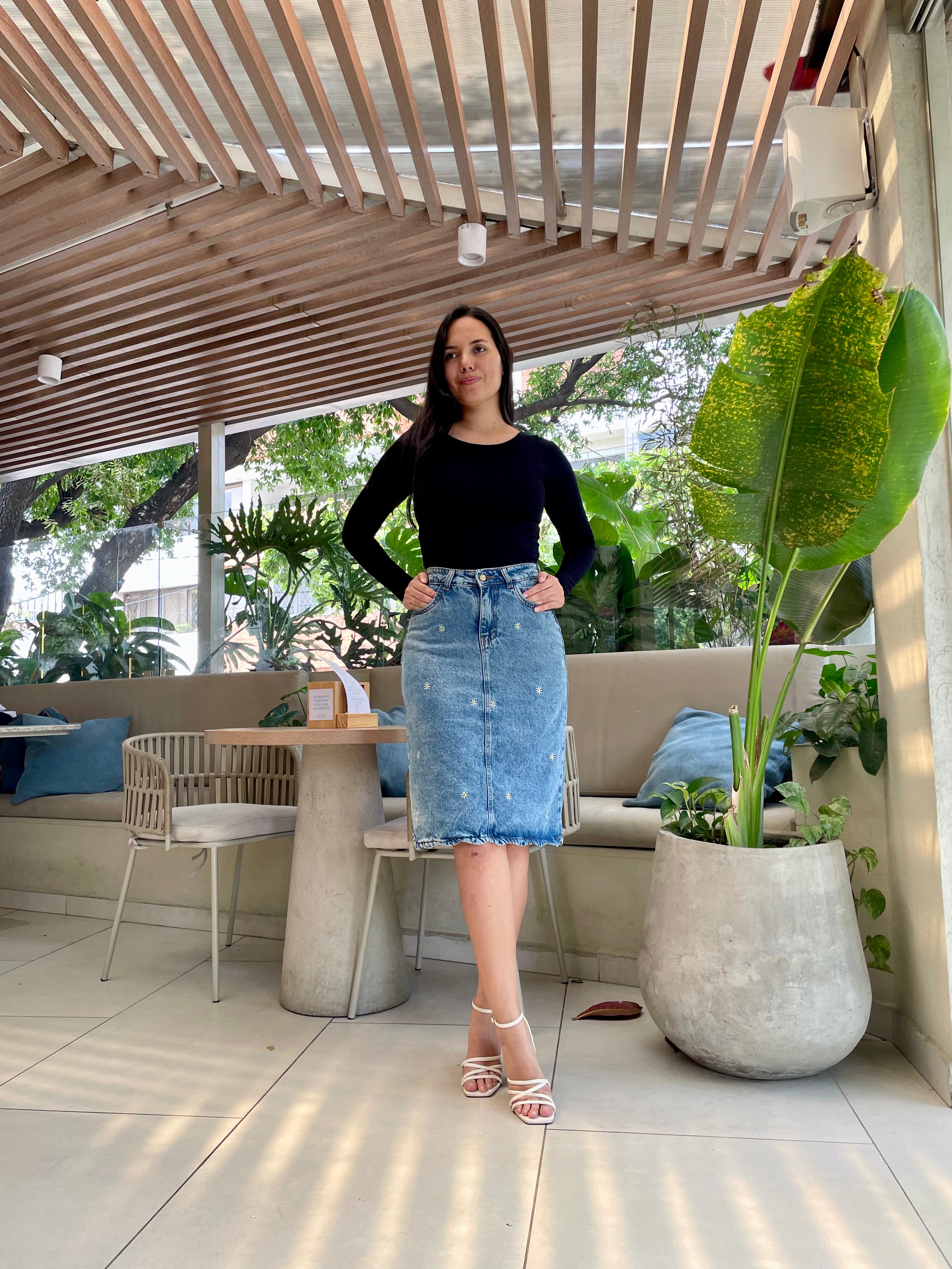 Falda mujer margaritas Rf:0058