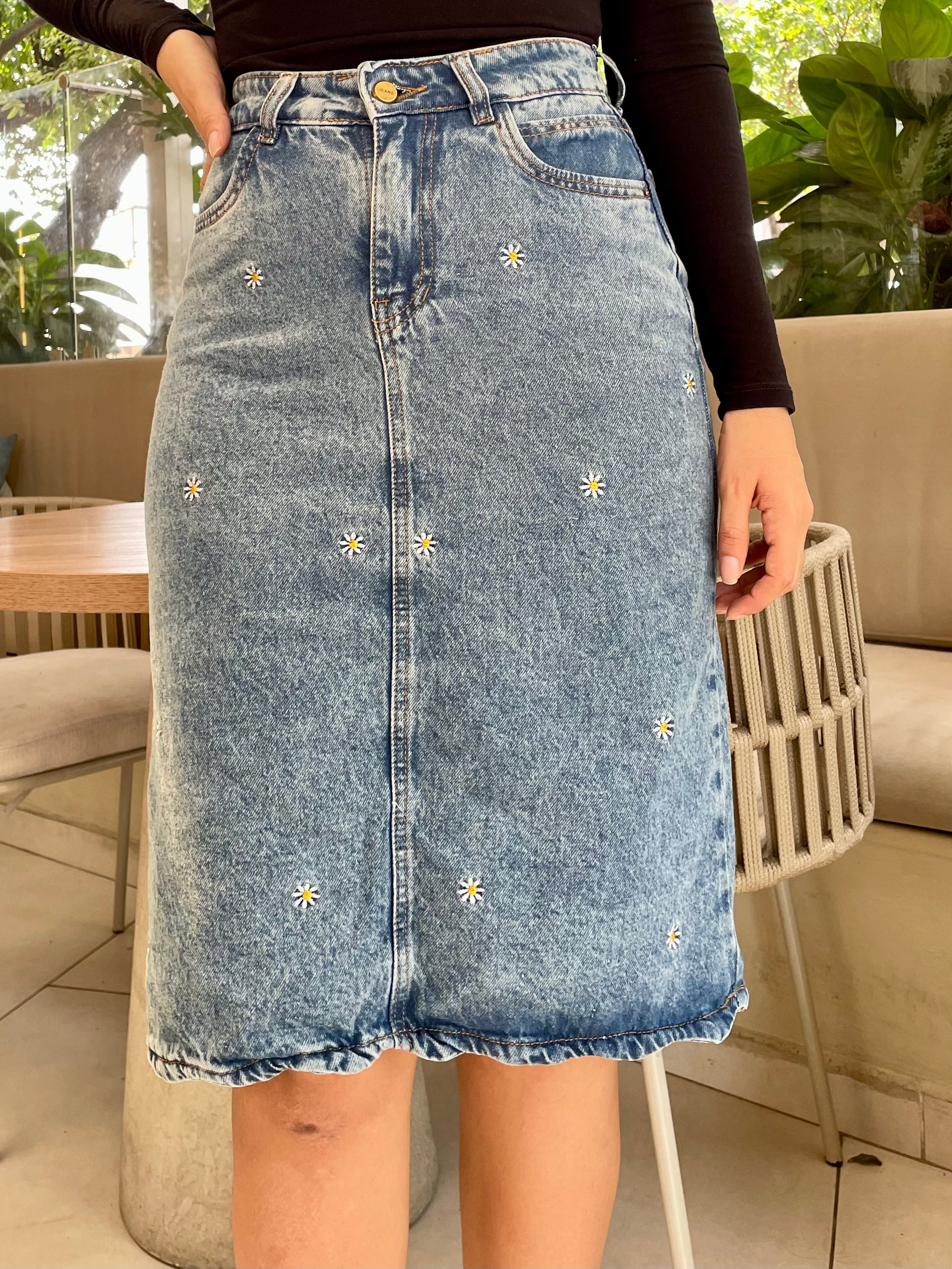 Falda mujer margaritas Rf:0058