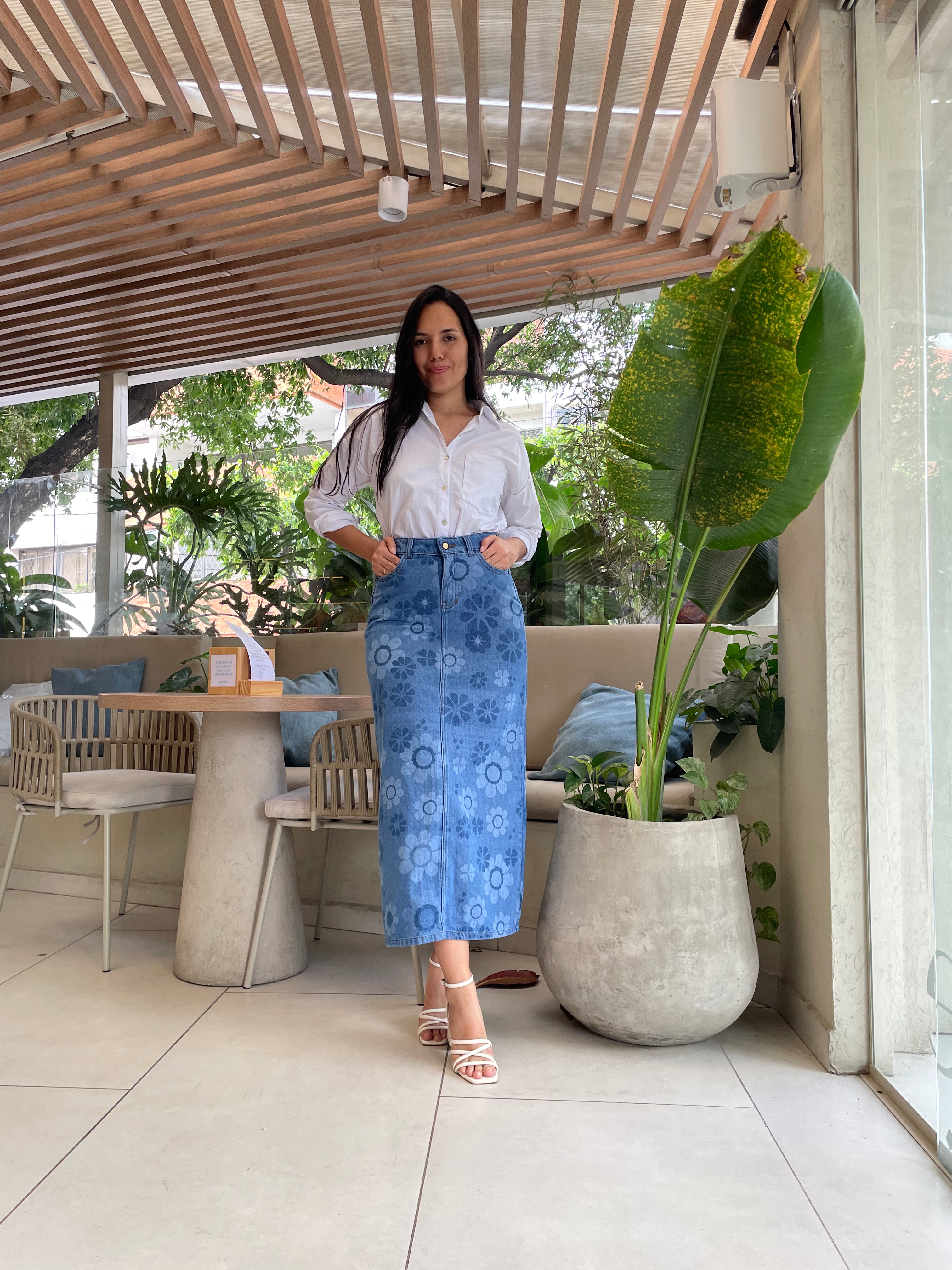 Falda mujer midi floral Ref: 0057