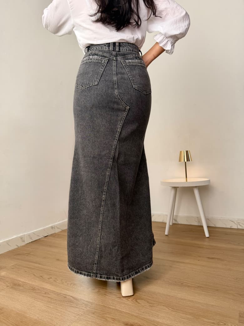 Falda mujer maxi humo Rf: 0066